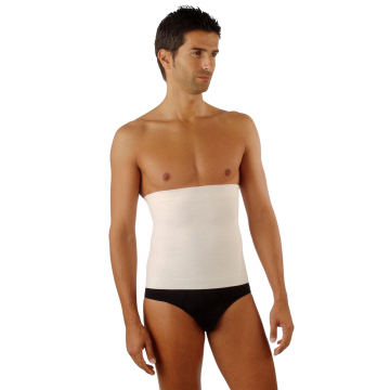 Unisex Thermo-Lendenband Höhe 31 cm Wolle und Baumwolle auf der Haut